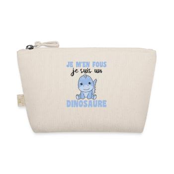 Je m'en fous je suis un dinosaure - Dino - Bio-Täschchen - Natur - Vorne