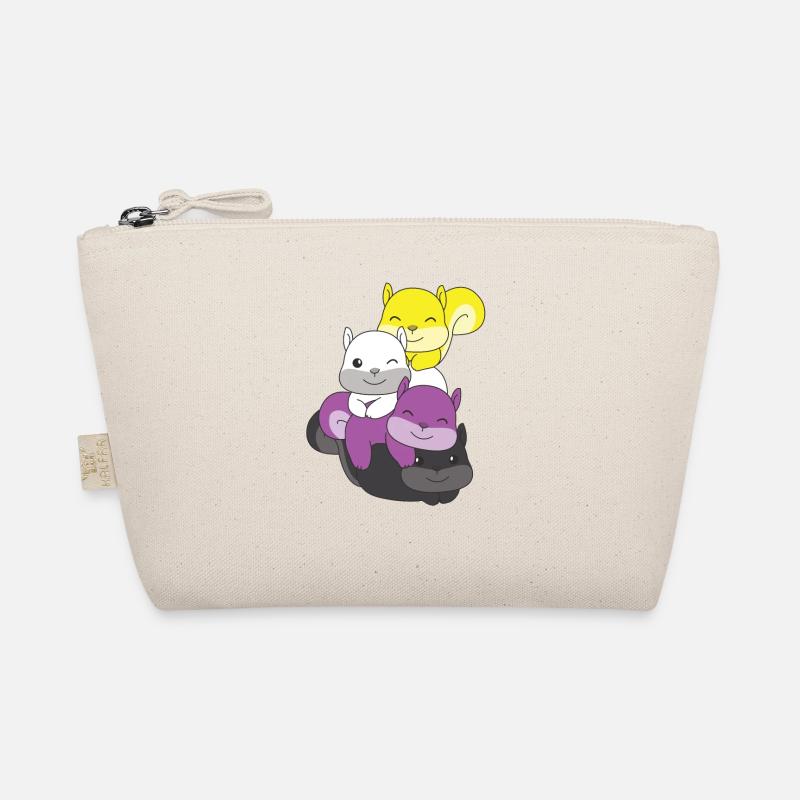 Nonbinary Flag Pride LGBTQ Cute Squirrel Organic Pouch