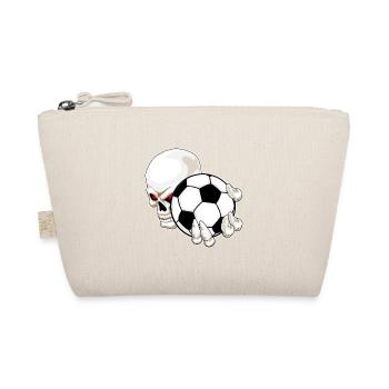 Skull Soccer Player Soccer - Organic Pouch - nature - Front