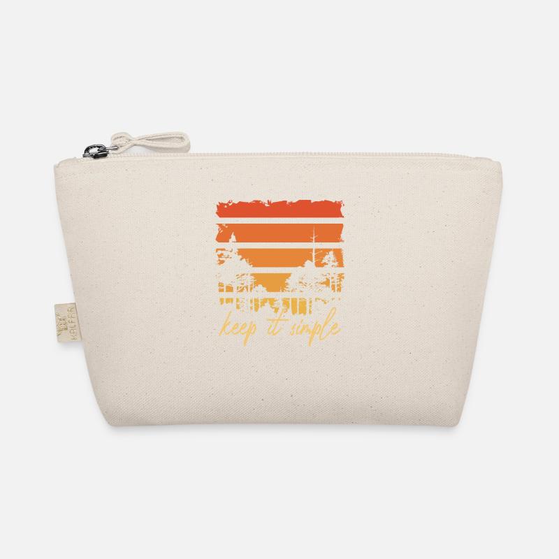 Keep It Simple Tent Camping Nature Mountains Minimalist Organic Pouch