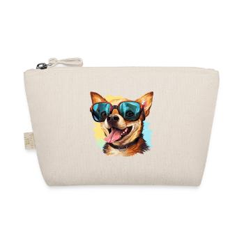 Colorful Chihuahua Wearing Sunglasses Dog Lover - Organic Pouch - nature - Front