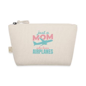 Airplane lover mom - Organic Pouch - nature - Front