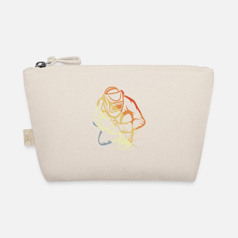 Vintage Welder Drawing Organic Pouch