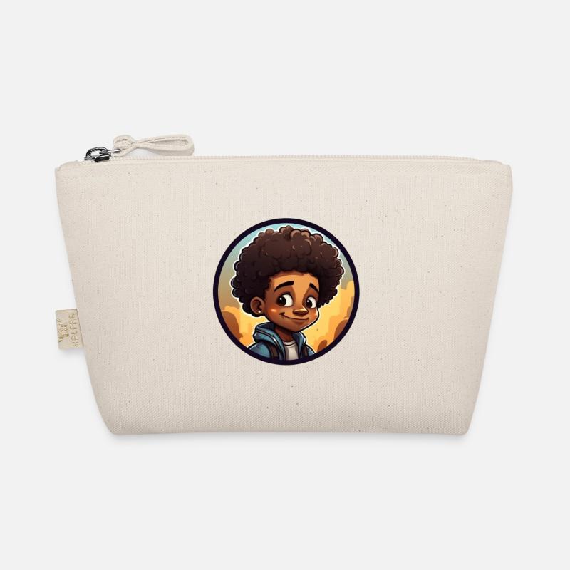 Afro Schwarz Kind Junge Mädchen Empowerment Locken Bio-Täschchen