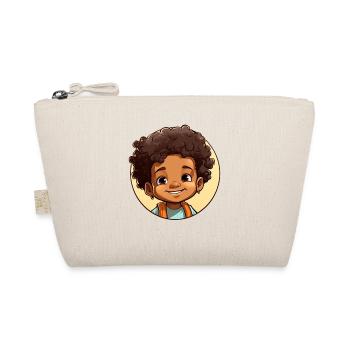 Afro Black Child Toddler Empowerment - Organic Pouch - nature - Front