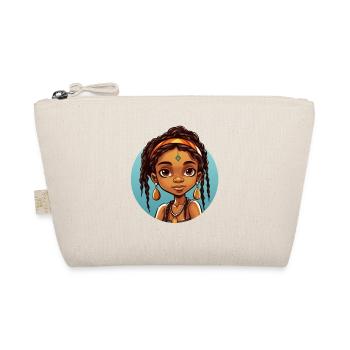 Afro Black Child Young Girl Ethnic Gift Idea - Trousse biologique - nature - Devant