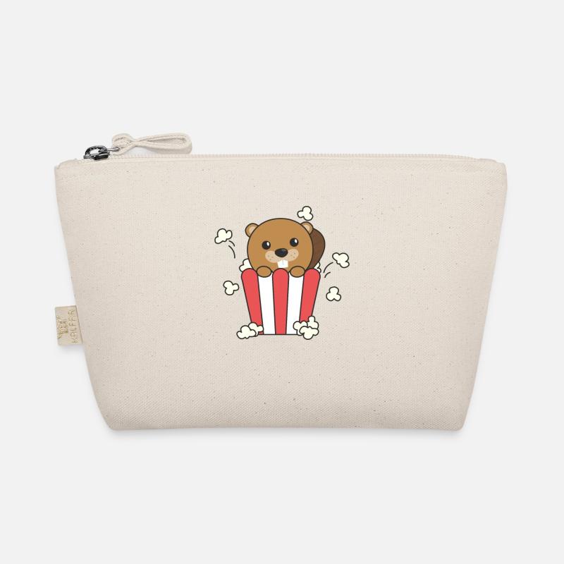Beaver Popcorn Time funny animals in fast food Organic Pouch