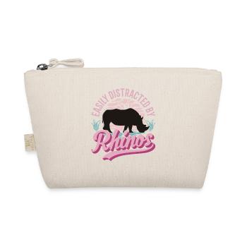 Easily distracted by Rhinos Rhino - Organic Pouch - nature - Front
