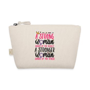 Féministe Une femme forte se lève - Trousse biologique - nature - Devant
