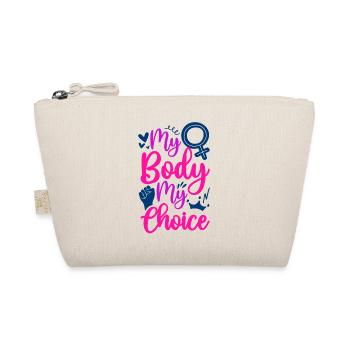 Féministe Mon corps Mon choix - Trousse biologique - nature - Devant