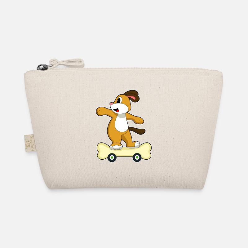 Dog Bone Skater Skateboard Organic Pouch