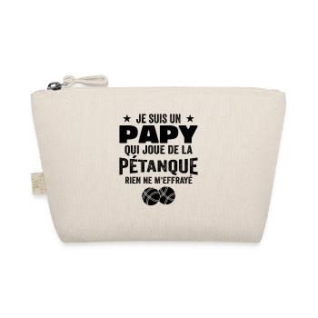 Papy pétanque, Cadeau Papy Qui Joue de la Pétanque - Trousse biologique - nature - Devant