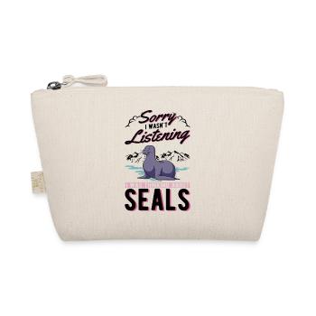 Seal Gift Sea Lion Seal Sea Lion - Organic Pouch - nature - Front