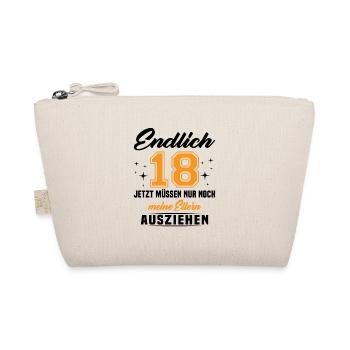 18 Jahre Geburtstagsgeschenk endlich 18 - Bio-Täschchen - Natur - Vorne