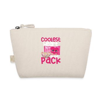 Coolest heart in the pack funny Valentine's Day - Organic Pouch - nature - Front