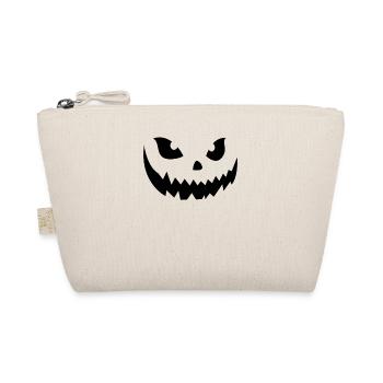 Design effrayant d’Halloween: Citrouille lanterne - Trousse biologique - nature - Devant
