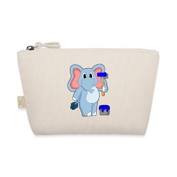 Elephant Painter Paint Roller Painting - Organic Pouch - nature - Front