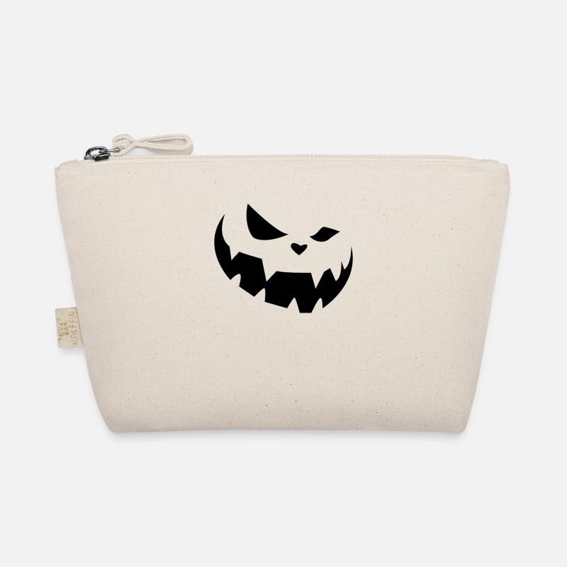 Creepy Jack O'Lantern pumpkin for Halloween Organic Pouch