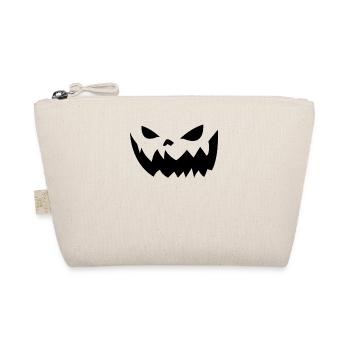 Trick or treat? Creepy pumpkin for Halloween - Organic Pouch - nature - Front