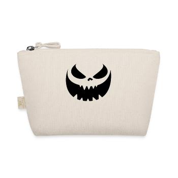 Creepy Lantern pumpkin face for Halloween - Organic Pouch - nature - Front