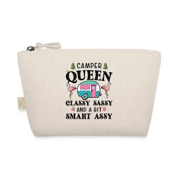 Camper Queen - Funny Camping Queen - Organic Pouch - nature - Front