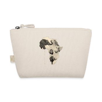 Africa Big 5 - Elephant Lion Leopard Buffalo Rhino - Organic Pouch - nature - Front