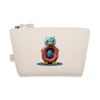 Blue Creature with Letter O Alphabet - Organic Pouch - nature - Front