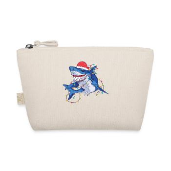 Père Noël Requin Lumières de Noël Drôle - Trousse biologique - nature - Devant