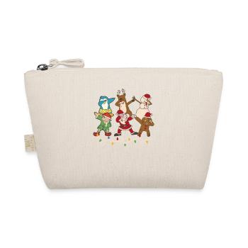 Dabbing Santa Elf Friends Merry Christmas - Organic Pouch - nature - Front