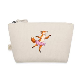 Fox Ballerina Ballet Dance - Organic Pouch - nature - Front
