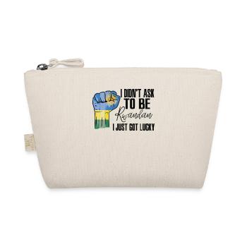 Rwandan Pride Rwanda Flag Grown Rwandan Roots - Organic Pouch - nature - Front