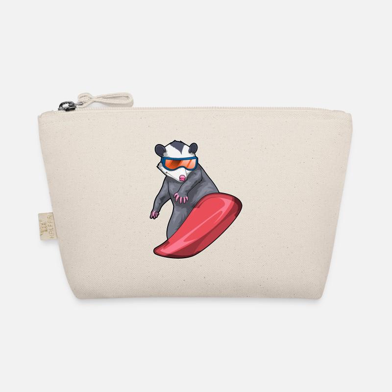 Beutelratte Snowboard Wintersport Bio-Täschchen