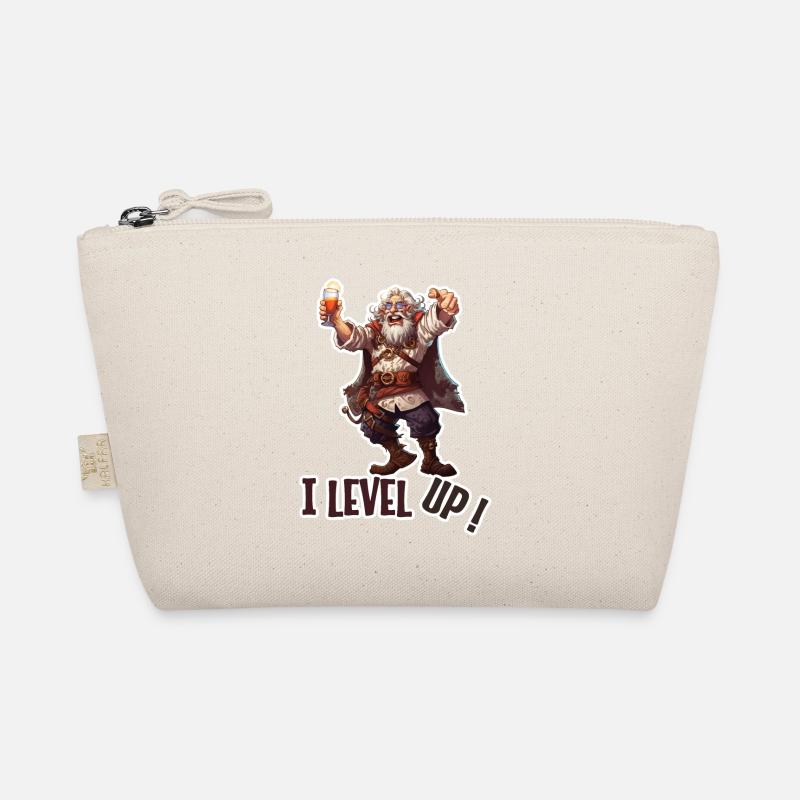 I Level Up - Drunken Role Playing Character Organic Pouch
