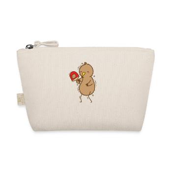 Kiwi playing table tennis with kiwi bird - Organic Pouch - nature - Front