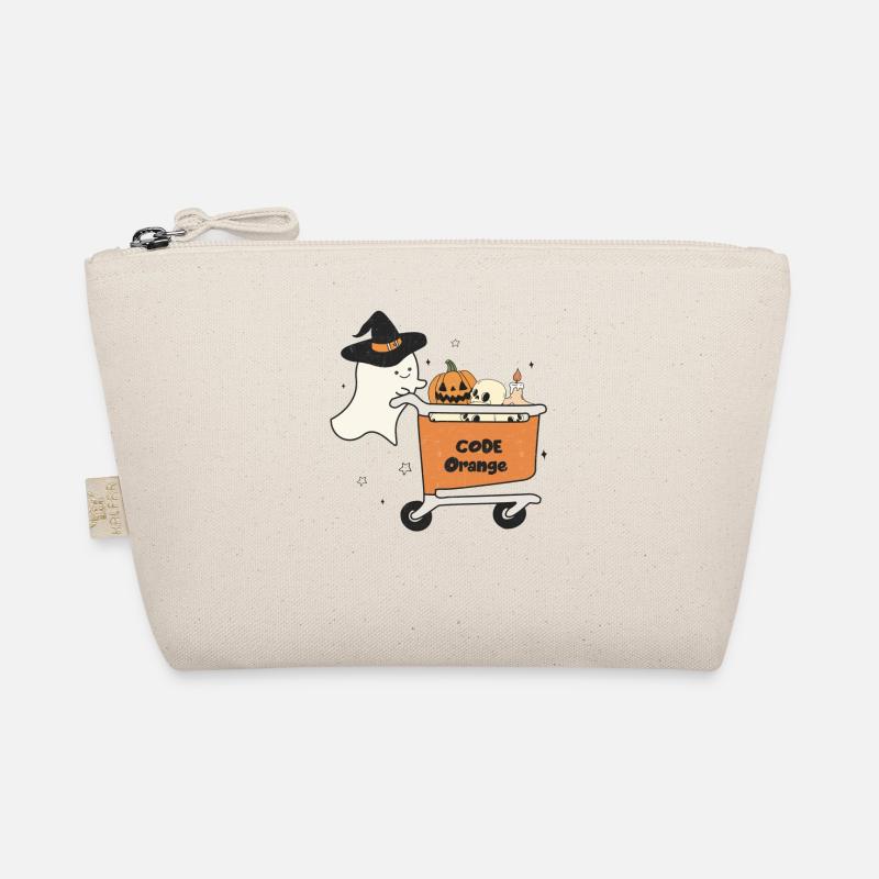 Halloween Ghost avec code de panier orange Trousse biologique