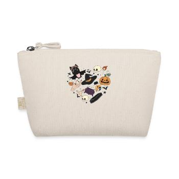 Trick or Treat in Salem 1692 Halloween Heart - Organic Pouch - nature - Front
