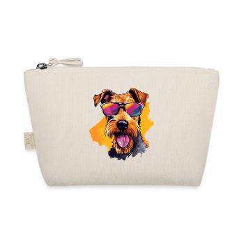 Airedale Terrier coloré portant des lunettes de soleil - Trousse biologique - nature - Devant