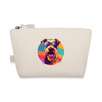 Airedale Terrier coloré portant des lunettes de soleil - Trousse biologique - nature - Devant