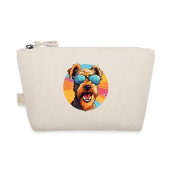 Airedale Terrier coloré portant des lunettes de soleil - Trousse biologique - nature - Devant