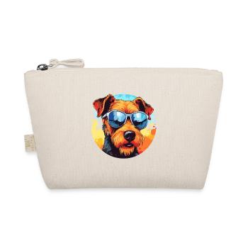 Bunte Airedale Terrier mit Sonnenbrille - Bio-Täschchen - Natur - Vorne