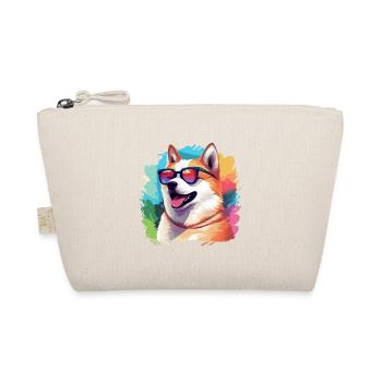 Bunter Akita trägt Sonnenbrille Hundeliebhaber - Bio-Täschchen - Natur - Vorne