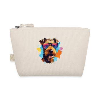 Airedale Terrier coloré portant des lunettes de soleil - Trousse biologique - nature - Devant