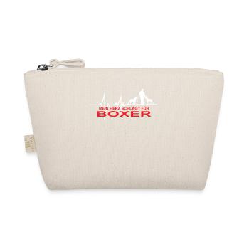Hund Boxer Hundebesitzer Geschenkidee - Bio-Täschchen - Natur - Vorne