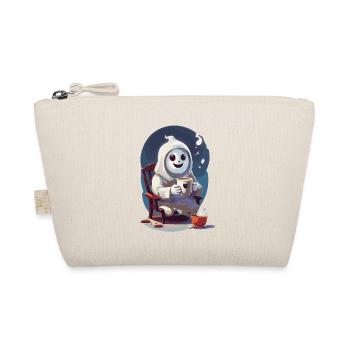 Mignon petit fantôme buvant du café - Trousse biologique - nature - Devant