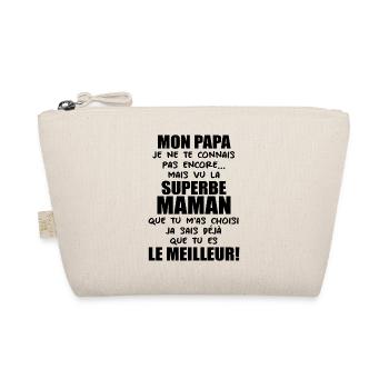 Annonce grossesse Cadeau Futur Papa Future Maman - Trousse biologique - nature - Devant