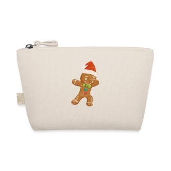 Tupfen Lebkuchen Weihnachtsmann Mütze Weihnachten - Bio-Täschchen - Natur - Vorne