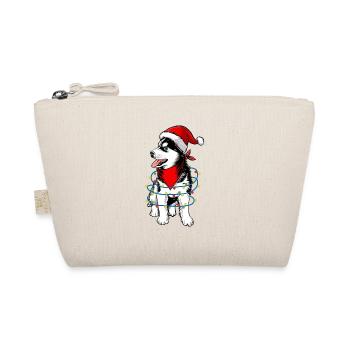 Husky Sibérien Père Noël Sapin de Noël Lumière - Trousse biologique - nature - Devant