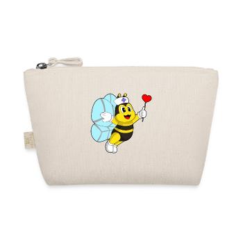Bee Nurse Heart - Organic Pouch - nature - Front
