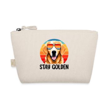 Stay Golden - Funny Golden Retriever - Organic Pouch - nature - Front