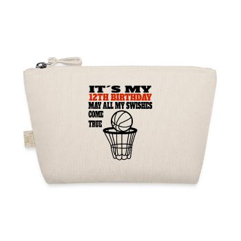 Basketball Team 12th Birthday Basketball 12 Years - Organic Pouch - nature - Front